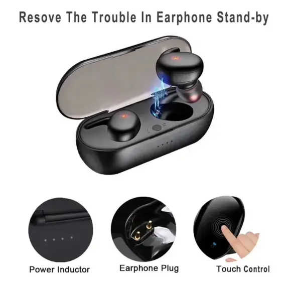 Super bass mobile in ear phone wireless tws4 y30 waterproof gaming tws wired anc e6s a6s earbuds f9 air buds earphone headphones