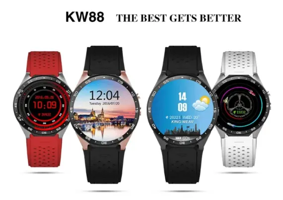 Luxury fitness tracker 2017 3g smart watch KW88 new product 2017