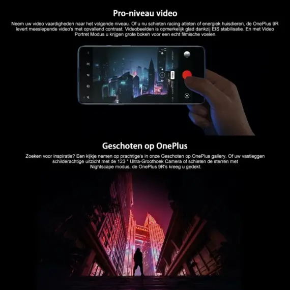 Good feedback OnePlus 9R 5G Smartphone 8GB 256GB Sn 870 120Hz AMOLED Display 65W Warp 48MP smartphone